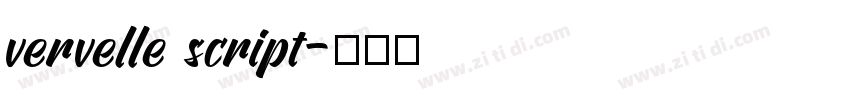 vervelle script字体转换